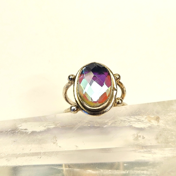 Angel Aura Quartz Ring Size 7¼ 925 stamped - Picture 8 of 9